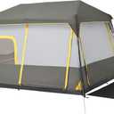Naturehike Cape 6 Person Camping Tent, 60S Easy Setup Instant Tent Pop up Tent, Waterproof Large Tall 6/8 Person Tents for Camping, Car Camping (Grey)