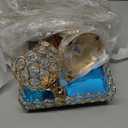 5 Pack Golden Crystal Candle Holders Table Centerpieces with Rectangular Mirror Tray Elegant Tea Light Candelabras for Dining Room Decoration Wedding Holiday Birthday Party