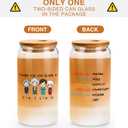 LRUIOMVE 16oz Glass Can Cup with Bamboo Lid & Straw - Reusable Drinking Glass for Iced Coffee, Smoothie, Beer, Ideal Friendship Gift for Women, Bestie