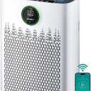 ECOSELF Smart Air Purifier for Home Large Rooms, with WiFi Control, Covers Up to 2400 Ft, Smart Mode, AQI Display, 22dB Sleep Mode & Aromatherapy with 2X-Power Filtration, HAP603WF, Bright White