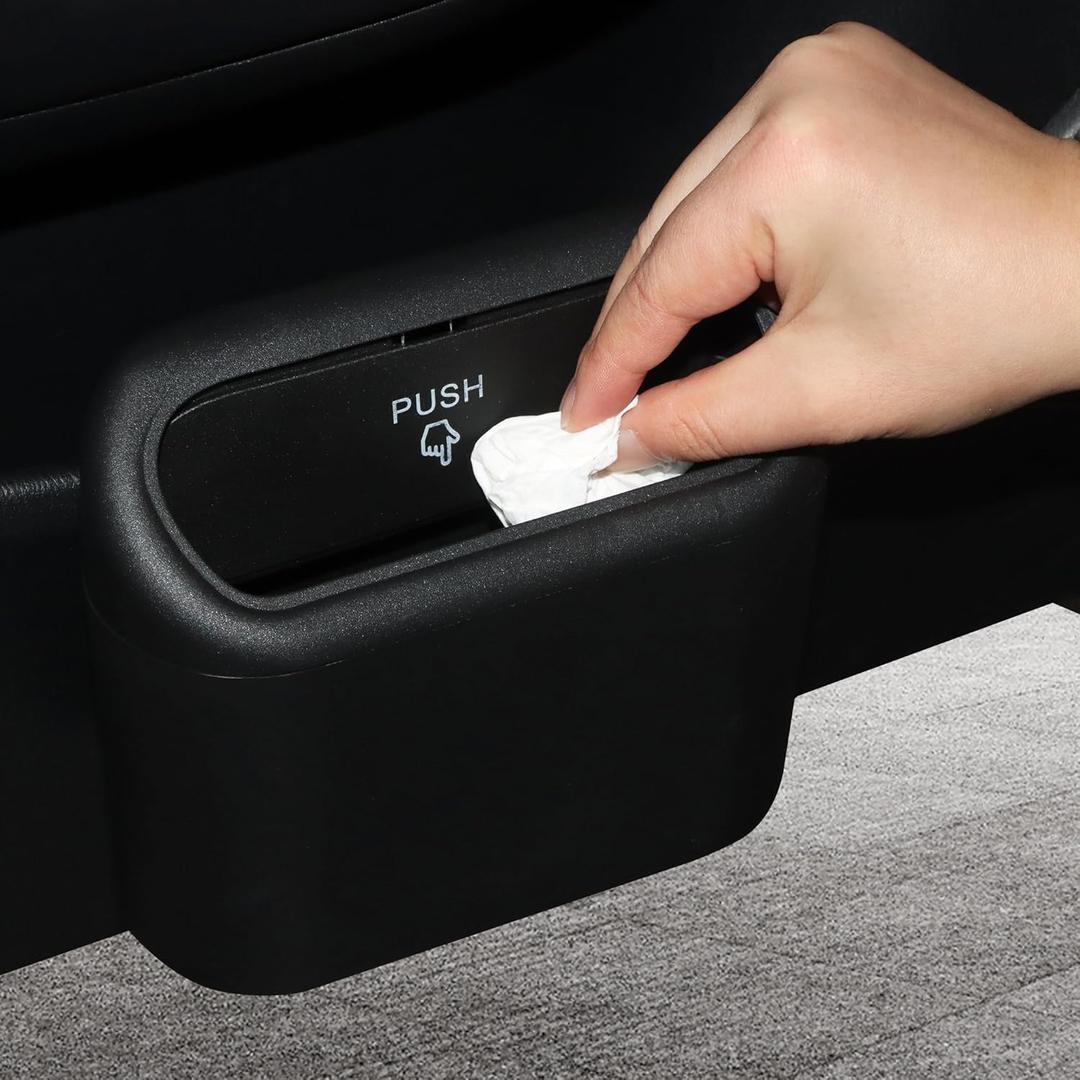 Car Trash-Can Garbage Bin with Lid Mini Trash Can for Car Car Trash Can