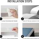 AJAZZ self Adhesive Portable 100% Blackout Curtains Simple and Easy to installBedroom Window Thermal Lnsulated Kitchen Room Darkening Black Small Drapes 1-Pack (Light Blue)