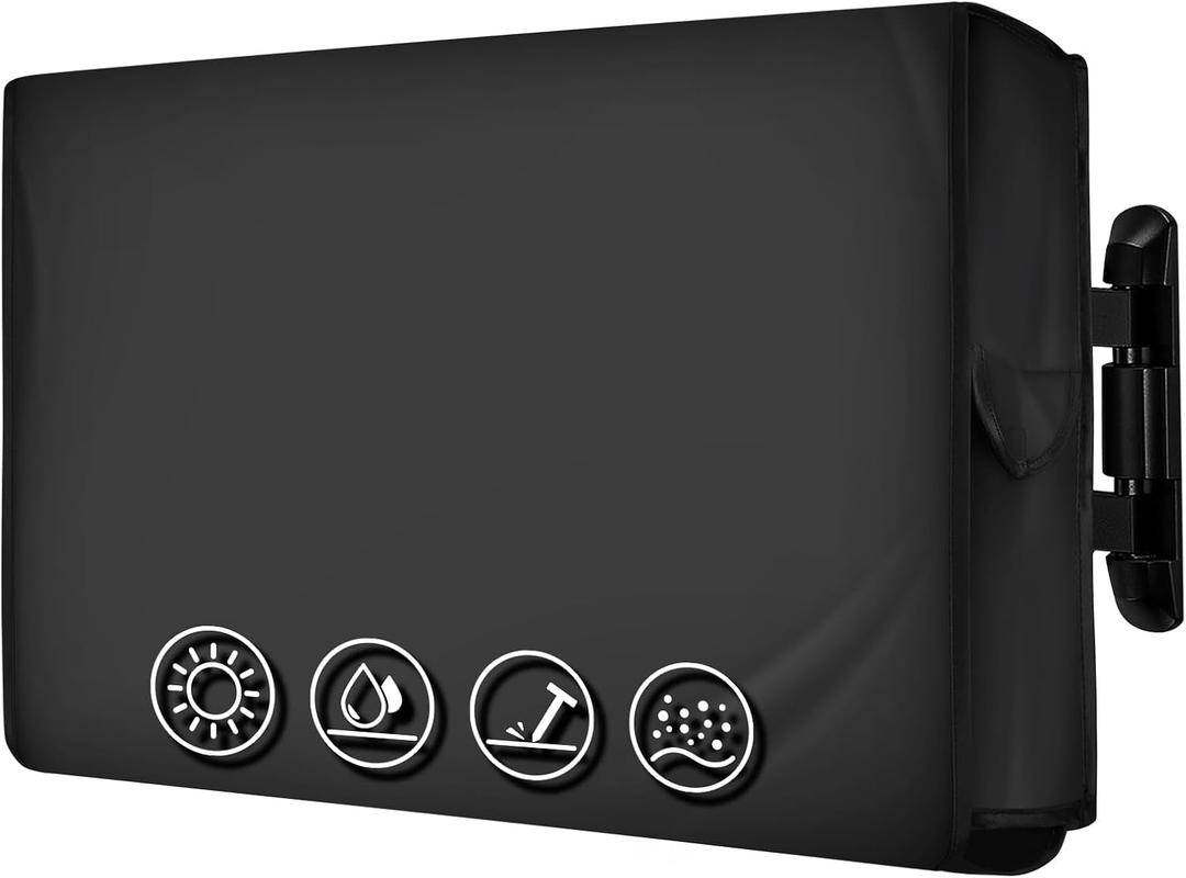 ULTCOVER Waterproof TPE Fabric Outdoor TV Cover with Anti-scratch Liner for 42-45 inch Outside Flat Screen Televisions (Black with Soft Lining)