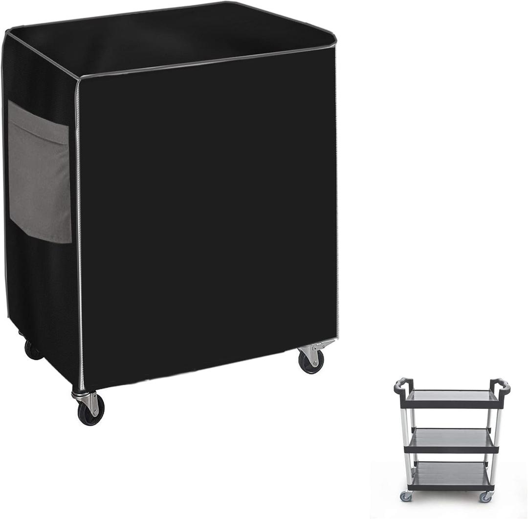 MOLLYAIR Mobile Trolley Cover, Foldable Service Trolley Cover, Suitable Size 32" L x 18" W x37 H, with Intimate Storage Pocket