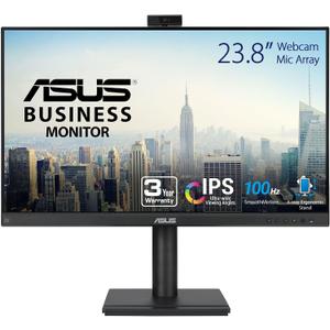 ASUS BE249QFK 24 Inch 1080P FHD Computer Monitor, Webcam, HDMI, DisplayPort
IPS, FHD 100Hz, Frameless, VGA, Mic Array, Speakers, Height Adjustable, Ergonomic, Eye Care, VESA Wall Mount, EPEAT Gold