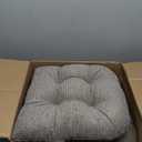 Klear Vu Gripper Overstuffed Universal Non-Slip Dining Chair Cushions for Kitchen Decor or Office Use, U-Shaped Skid-Proof Seat Pad, 15x15 Inches, 2 Count (Pack of 4 ), Waffle Graystone