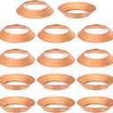 PATIKIL Flare Gasket, 10Pcs Fit for 3/8" Tube Size 45 Degree Copper Flared Pipe Fittings for Air Conditioner Refrigeration Accessories