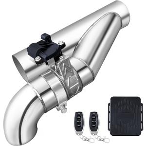 3 Inch Electric Exhaust Cutout with Elbow Valved Muffler Valvetronic Exhaust Valve Kit
