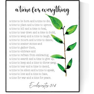 A Time For Everything | Scripture | Bible Verse | Ecclesiastes 3:1-8 | Christian Art Prints | Doxology | Home Decor | Wall Artwork | Christian Music Art Print (8x10)