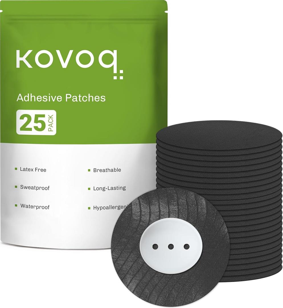 Dexcom G7 Over Patches - Waterproof 25-Pack Dexcom Stelo & G7 Over Patches with Reusable Hardshell Cover, Latex-Free, Hypoallergenic, Long-Lasting, Breathable (BLK)