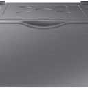 SAMSUNG 27-Inch Washer Dryer Pedestal Stand w/ Pull Out Laundry Storage Drawer, Stainless Steel, WE402NP/A3, Platinum
