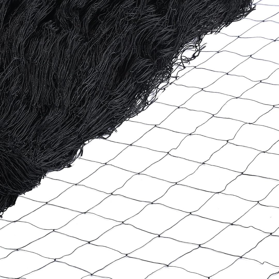 Windyun 1 PC 50' x 100' Bird Netting Bird Net Chicken Coop 2.4" Mesh Heavy Duty Deer Fence Aviary Net Reusable Fruit Tree Poultry Barrier for Garden Protection Vineyard Against Hawk Squirrel, Black