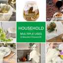 4 x Olicity Cheese Cloths, Grade 100, 36 Sq Feet, Reusable Cheese Cloth with Closed Edges Fabric Fine Mesh Cloth, Unbleached Cotton Muslin Cheesecloth for Straining,Bread,Tea,Crafts,Free Cutting - 4 Yards