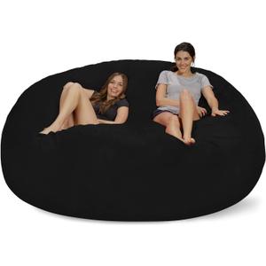 Chill Sack Bean Bag Chair Cover, 8-feet, Microsuede - Black