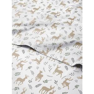 Full Christmas Reindeer Sheet Set - Holiday Xmas Pattern Bedding Set - Deep Pockets - Snug Fit - 4 Piece - Wrinkle Free - Comfy & Cooling Festive Winter - Holiday Sheets for Women, Men, Kids & Teens