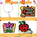 36 PCS Back to School Teacher Gifts Teacher Keychain Bulk Back to School Teachers Appreciation Gifts in Bulk Thank You Key Chain Meet the Teachers Gift for Students