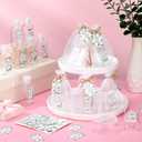 50 Sets Empty Mini Hand Sanitizer Bottles Bulk 2oz Empty Hand Sanitizer Travel Size Wedding Favors for Guests with Organza Bags Thank You Tags for Woman Employees(Eucalyptus, Black)