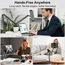 iPad Holder for Desk, Adjustable Tablet Arm iPad Desk Mount with C-Clamp, 30" Foldable Long Arm & 360 Rotation, Fits 4.7"15.6" i Pad Pro/Air/Mini, Phones & 15.6" Portable Monitors for Desk/Bed Use