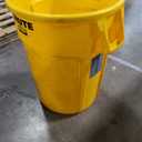 Rubbermaid Commercial Products BRUTE Heavy-Duty Round Trash/Garbage Container, 44-Gallon, Yellow, for Landscapers/Construction Sites/Restaurants/Back of House/Offices/Warehouses
