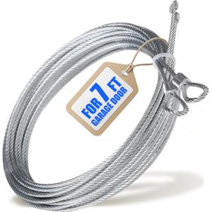 2 Pack Upgraded 3/32 Inch Wire Rope, Professional 8 Ft 9 in Steel Wire Cable, Aircraft Cable, Clothes Line Wires, Trellis Wire, Heavy-Duty Galvanized Cable, Reliable Operation