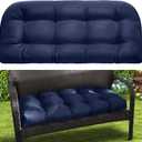 MAGIC ELEPHANT Outdoor Bench Cushion, Memory Foam Loveseat Cushion for Patio Furniture Wicker Chair, Settee Porch Swing Seat Cushion, 44 x 19 Inches (Blue)