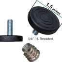 3/8"-16 Threaded Bolt,4Pack,Furniture Levelers with Screw-in Nuts,1.5" Base Furniture Feet,Heavy Duty Adjusting Foot,1" Adjustable Furniture Legs,Table Levelers,Chair Levelers,Thread Pitch:16