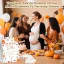 Little Pumpkin Baby Shower Diaper Raffle, Baby Shower Game, Include One 57 Sign and 50 Diaper Raffle Tickets, Fall Autumn Gender Reveal Party Decoration Supplies - FG05