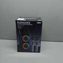 Karaoke Machine for Adults Kids, Portable Bluetooth Speaker with 2 Wireless Microphones, TWS Mode & LED Light, 10H Battery PA System Stage Monitors,Perfect for Home Party Outdoor Birthday Gifts(Black)