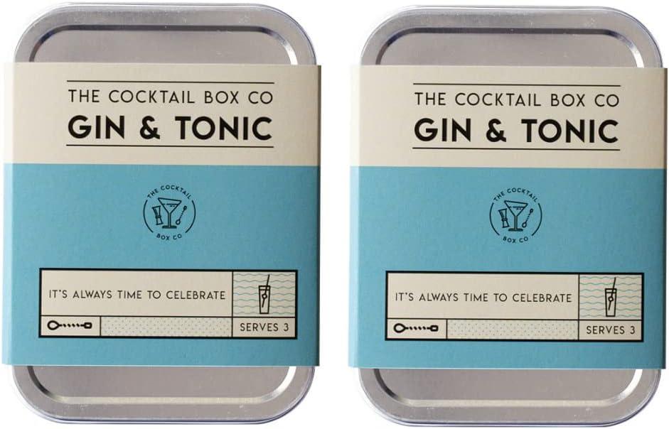 Gin & Tonic Cocktail Kit - The Cocktail Box Co. Premium Cocktail Kits - Make Hand Crafted Cocktails. Great Gift for Any Cocktail Lover and Makes The Perfect Travel Companion! (2 Kit)