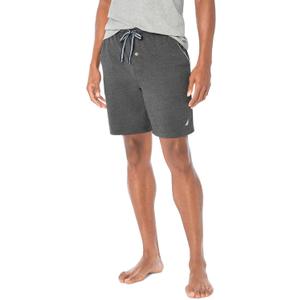 Nautica Men's Soft Knit Elastic Waistband Sleep Lounge Short (X-Large, Charcoal Heather)