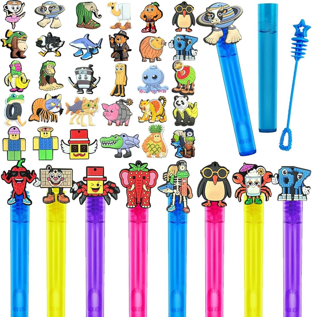 Italian Brainrot Bubble Wands 36 PCS Party Favors Goodie Bag Fillers