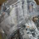 zesthome 8x10 Area Rugs for Living Room,Non-Slip Backing Washable Rugs,Vintage Large Area Rug，Stain Resistant Home Decor Rug (Grey/Orange,8'x10')