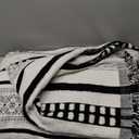 Striped Couch Cover Blankets, Boho Couch Covers, Sofa Blanket Cover for Dogs, Large Couch Covers for Recliner and Chair, Chenille Sofa Covers Washable Sectional(1pc/Black/71 x 102")