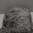 XeGe Plush Shaggy Duvet Cover Set, Luxury Ultra Soft Crystal Fluffy Bedding Sets 3 Pieces(1 Furry Faux Fur Comforter Cover + 2 Fuzzy Faux Fur Pillow Cases), Zipper Closure(Queen, Black)