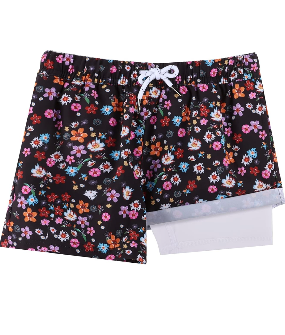 BRISIRA Boys Swim Trunks Bathing Suit Compression Boxer Brief Liner Swim Shorts Swimsuit Anti-Chafe Toddler Kids Youth Teen 12