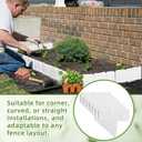 48 Pcs Landscaping Edging Border 37 ft Plastic Garden Border Edging Bulk for Lawn Decorative Stone Like Flower Bed Fence Set for Yard Landscaping Interlocking Stakes for Plant(White)