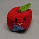 Henoyso 3 Pcs Christmas Teacher Gifts, Crochet with Card, Handmade Crochet Knitting Thank You Gift for Christmas Xmas Home Table Decorations Ornament