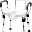 Sangohe Shower Chair - Shower Chair for Inside Shower - U-Shape Seat Heavy Duty Shower Chair - Shower Chair with Arms for Handicap - Wide Shower Seats for Elderly - Shower Chair for Bathtub, 796E