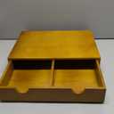 Coffee Pod 15" X 11" X 3" Natural Wood Countertop Organizer Drawer, Counter Top Espresso Tea Bag Station Storage Holder Box, Brown