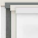 AOSKY Linen Roller Blinds Shades for Indoor Windows Pull Down Cordless Blackout Black Out Window Shade 27 Inch Blinds for Home White