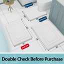 Arotive Memory Foam Bathroom Rug Mat 47x17, Ultra Soft and Absorbent Bath Mat, Machine Wash Dry, Comfortable Bath Rug Carpet for Bathroom Floor, Tub and Shower, Ivory