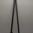 1" Curtain Rod Telescoping Single Drapery Rod 36-72 Inches, With Square Heavy Duty Aluminum Alloy Finials, Matte Black