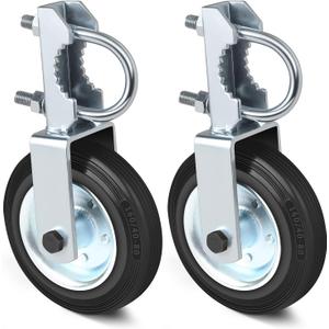 Mofeez Gate Wheel for Metal Swing Gate with 1-5/8" Thru 2" Gate Frames, Gate Support Wheel for Chain Link Fence (Set of 2)