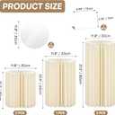 5 Pack Cylinder Stands for Party 15.7" 23.6" 31.5" Height Foldable Cardboard Tall Columns Cylinder Tables Round Cake Pedestal Stands Display Plinth Pillar for Wedding Birthday Party Decor (White)