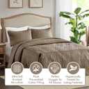 Madison Park Classic Traditional Damask Quilted Bedspread Set, 3PC Queen