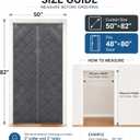 Magnetic Thermal Insulated Door Curtain, 50" x 82", Fits 48" x 80" Doors