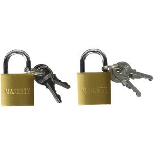 Topzone 25mm 1" inch Small Mini Solid Brass Padlock with 2 Keys (Pack of 2)