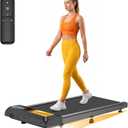 Walking Treadmill Pad Under-Desk with Incline - 2.5HP Home Running Pad LED Display Exercise Machine with Remote Control (Gold)