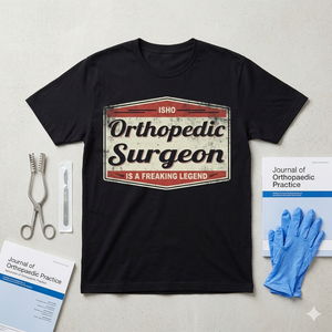 Funny Profession Quote Vintage Orthopedic Surgeon T-Shirt (Large, Black)
