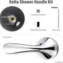 Shower Handle Replacement,Delta Shower Handlet,for Delta 13/14 Series Tub Faucet RP48717,Chrome